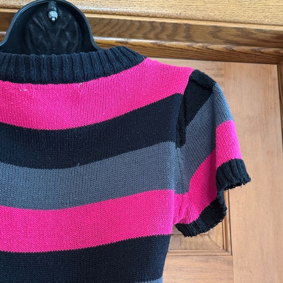 Lipstick Boutique Women’s Size L Vibrant Pink, Gray, Black Sweater Dress - Picture 9 of 12